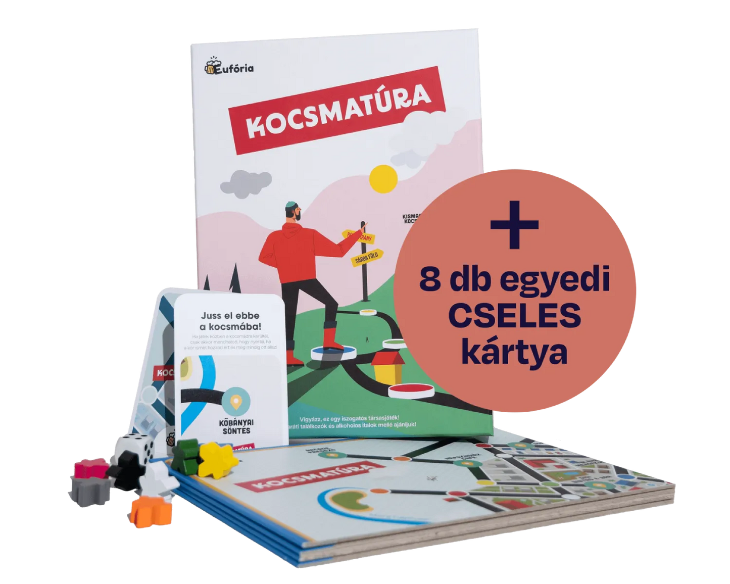 Eufória - KOCSMATÚRA iszogatós társasjáték CSELES kiadás